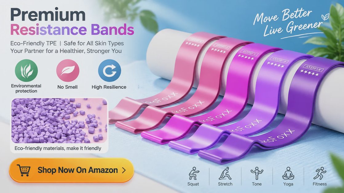 JAKKOFOXX Eco-Friendly TPE Bands CTA JAKKOFOXX premium resistance bands made of eco-friendly TPE safe for all skin types
