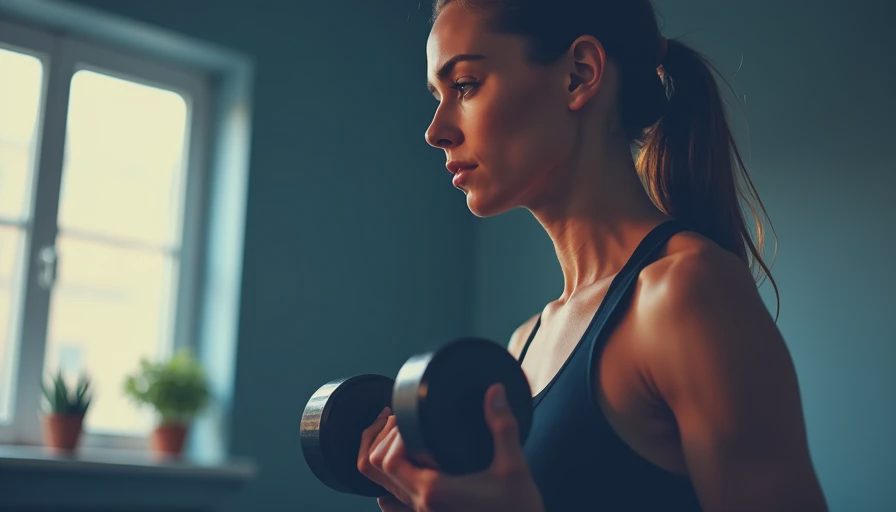 Visual context for beginner dumbbell workout routine