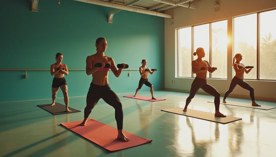 Visual context for yoga sculpt class