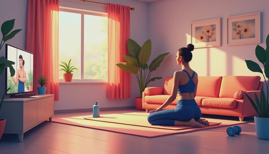 Visual context for workout videos for beginners at home