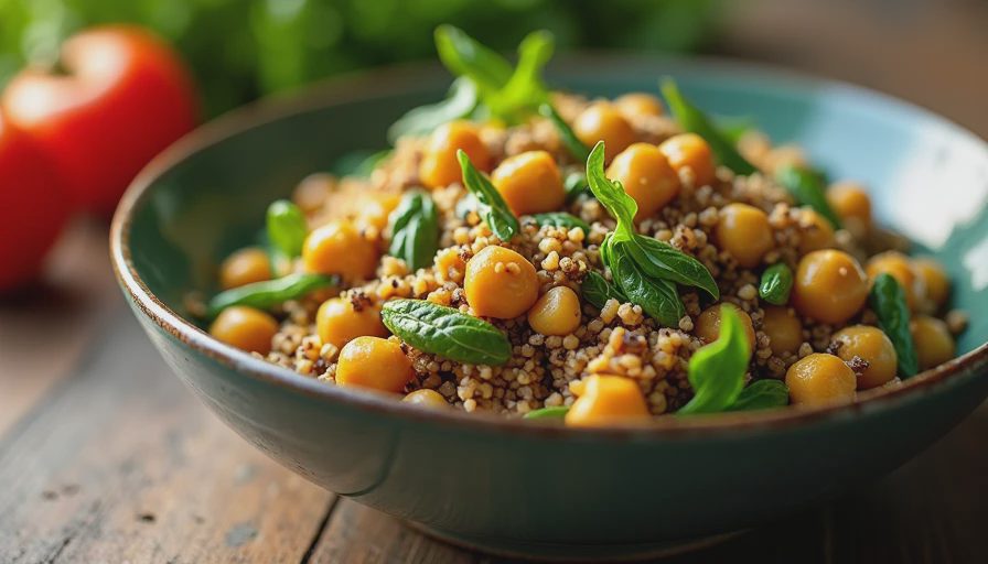 Illustration for high protein vegetarian recipes