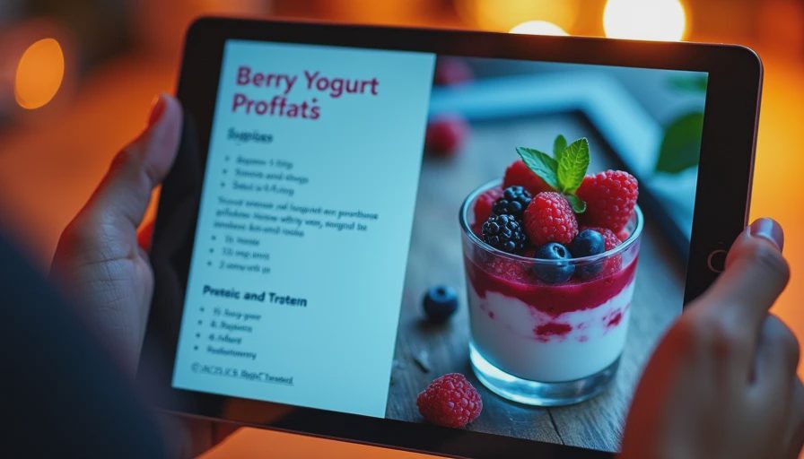 Visual context for high protein dessert recipes